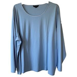 Lands’ End Size 4X Baby Blue Cotton Long T-Shirt size 4X
